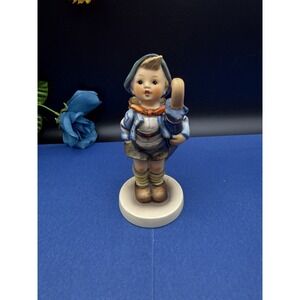 Vintage Hummel Figurine Home from Market Boy with Pig & Umbrella #198/I TMK-4